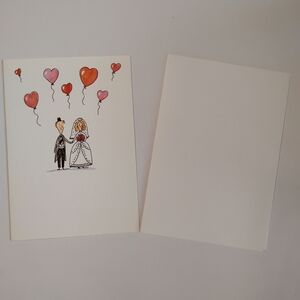 Wedding Congratulations Greeting Card, White, 5" x 7", Pre-owned
